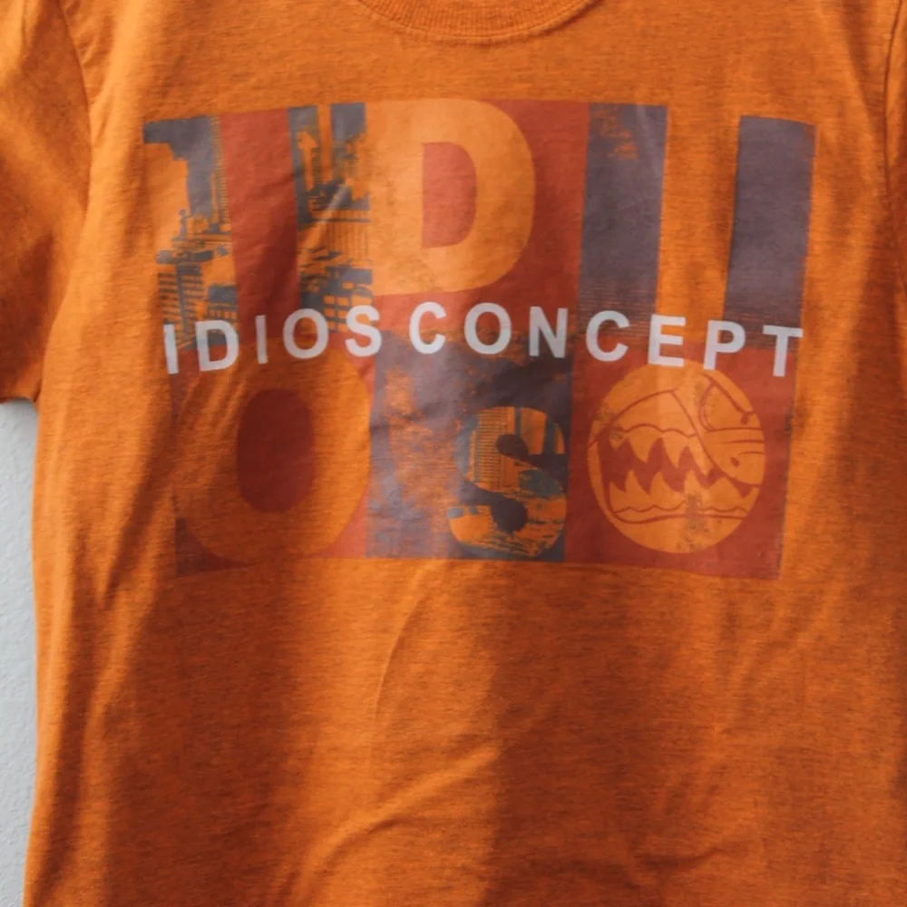🆕 Idios Orange T-Shirt‎ Printed